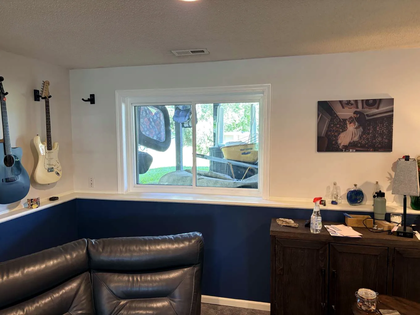 Completed Alside Mezzo vinyl sliding window in a living space on Kalland Avenue NE in Albertville, Minnesota
